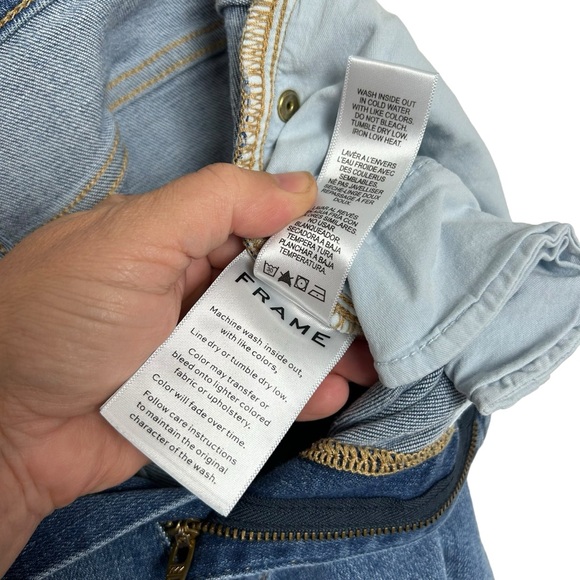 Frame Fenim Women’s Le Sylvie Slender Distressed Straight Jean size 28 Ankle - Picture 4 of 6